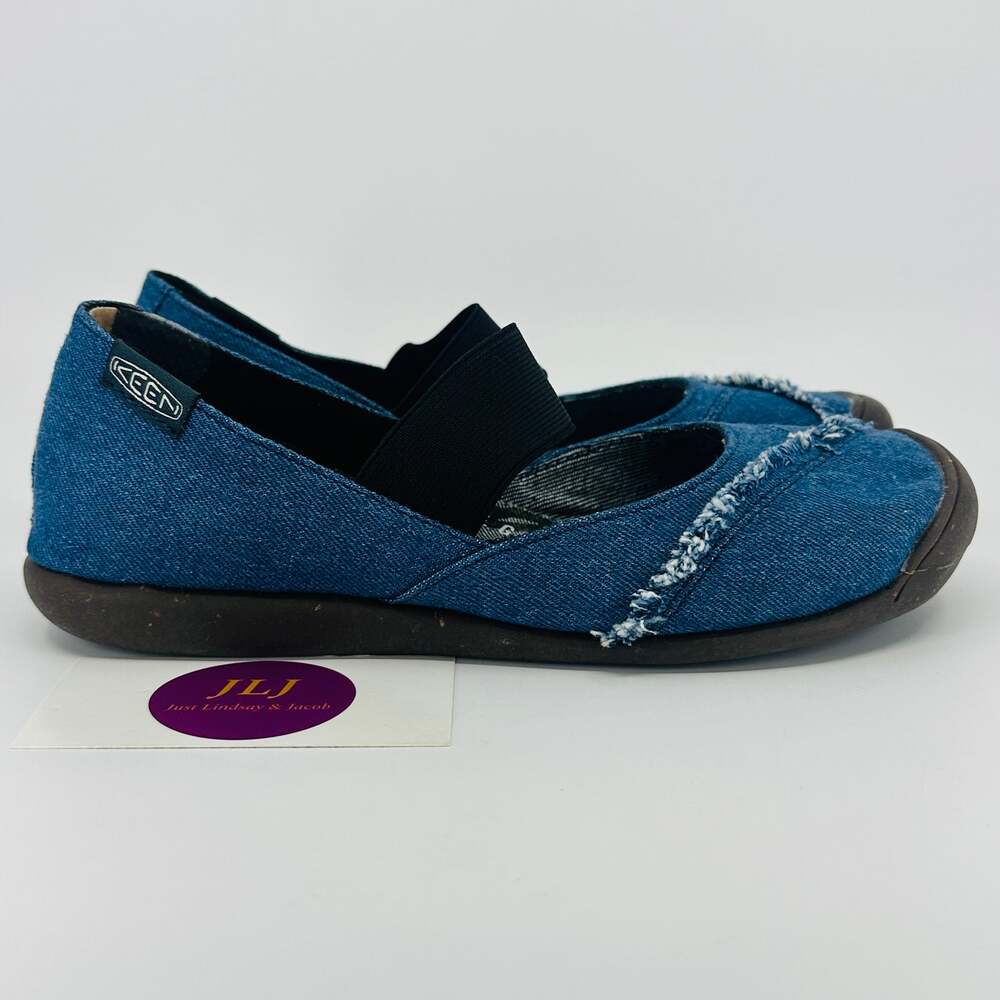 KEEN Women's The Good Jeans Project Blue Denim Mary Jane Flats 1014341 Size 6